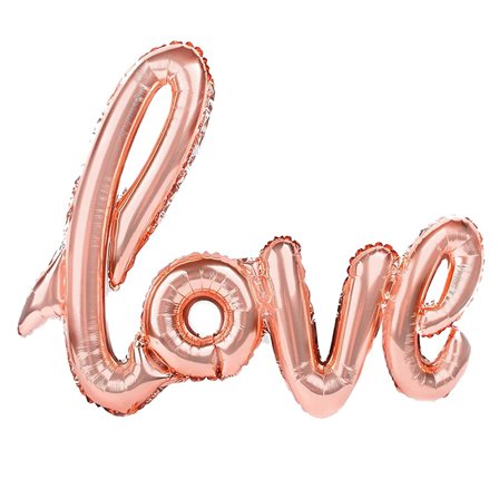 Folieballong "love" Rosé - Kalaslagret.se