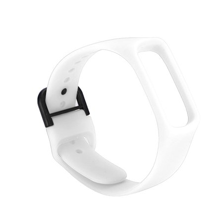 Et stykke Solid Color silikoneurrem til Samsung galaxy fit-e SM-R375 (hvid)