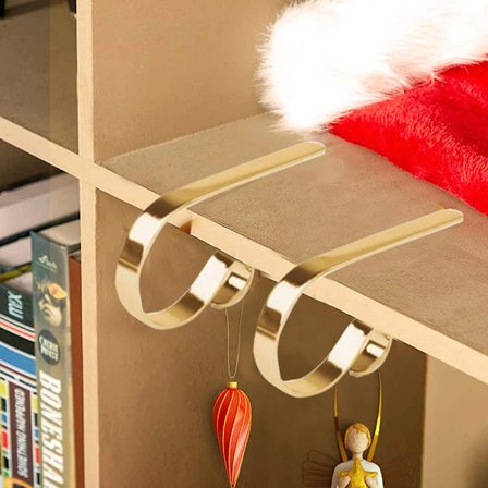 Sukkien ripustimet takanreunukselle, 6 kpl, joulusukkien pidikkeet koukut takanreunukselle metalliset ripustusklipsit joulujuhlakoristeluun