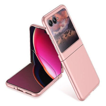 Til Motorola Razr 40 Ultra 5G Hud-berørings PC Telefon Cover Ultra Tyndt Beskyttende Telefon Cover - Pink