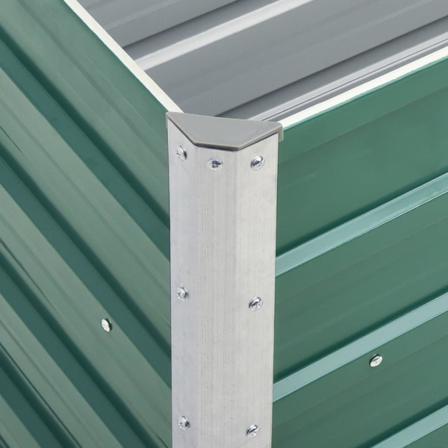 Vidaxl Odlingslåda Upphöjd Galvaniserat Stål 240x40x45 Cm Grön Grön