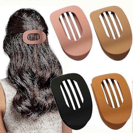 4 stk. hårspænder, flade hårspænder, hårspænder med sikkert greb og indvendige tænder, sidehårspænder med stærkt greb