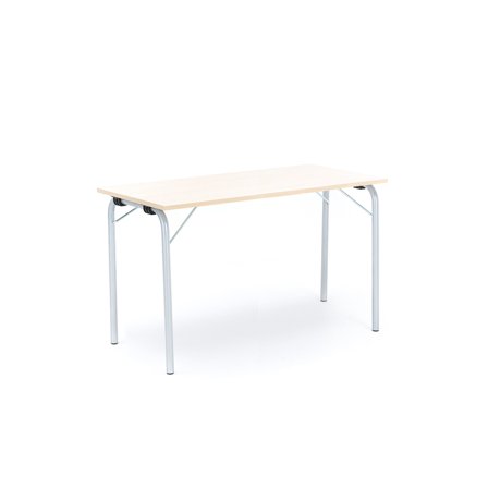 Klapptisch NICKE, 1200x500x720 mm, alugrau, Laminat Birke