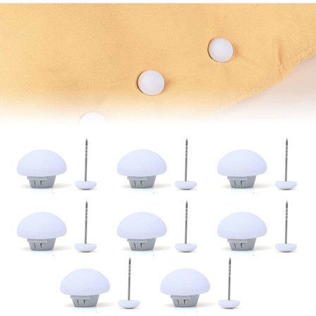 Skridsikre dynebetræk clips, runde dynebetræk clips, dyneholder med svampeknapper, til soveværelse, dynebetræk, 8 stk., hvid