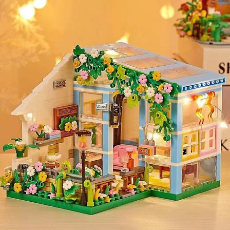 Mikroleksaker Mikroleksaker Montering DIY Leksaksbyggstenar 2033-2036 Gatubildserie