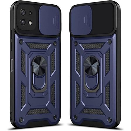 Beskytelsescover - PROSHOP - til Samsung A22 5G - Stift - Mørkeblå - Militærstil