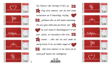 Danmark 2010 - Anledningsmærker - Postfrisk ark