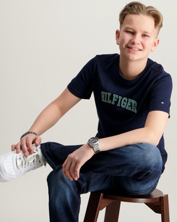 Tommy Hilfiger HILFIGER VARSITY T-SHIRT Blau T-Shirts Jungen - Kids Brand Store