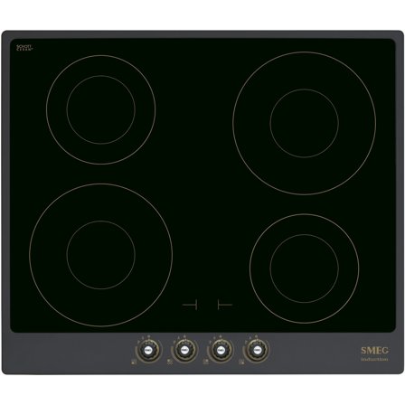 Smeg 60 cm Cortina induktiokeittotaso kehyksellä, Antrasiitti