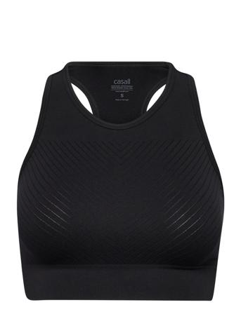 Block Seamless Sport Top Lingerie Bras & Tops Sports Bras - ALL Musta Casall