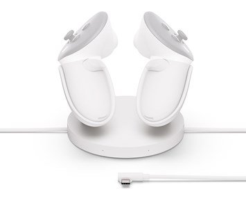 Meta-Quest Compact Charging Dock for Quest 3/3S-Kompakt ladestasjon for Touch Plus-kontroller-Gaming-VR