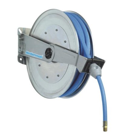 Nederman 30803689 Slangetrommel Ø 1/2" x 15 m, vann, rustfri, Maskintilbehør & forbruk