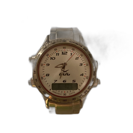 Silverfärgad klocka från Gul