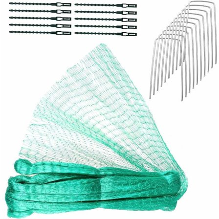 4 m x 10 m trädgårdsväxtnät, grönt trädgårdsfågelskyddsnät, dammnät, skyddsnät för skadedjursbekämpning - bli rik