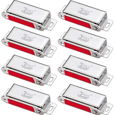 Sterk Skapmagnet 27 kg 8 stk Rustfritt Stål Magnetisk Dørlås Skapdørmagnet Låsmagnet For Skuffe, Skyvedør, Dusjdør, Hytte