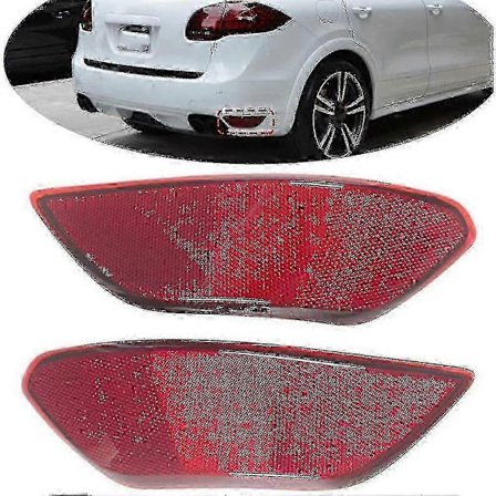 Röd bakre stötfångare för Porsche Cayenne 2011-2014 - Reflektorsats