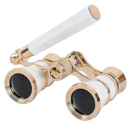 Pro Operakikare 3X25 Kikare Med Handtag För Teater Hästkapplöpning Live, Kampanj Vit[YD]