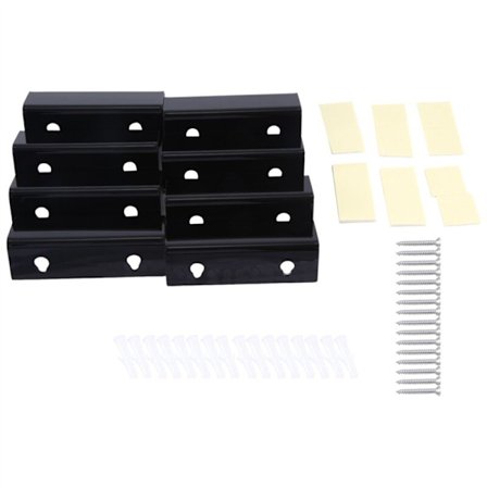 8 kappaletta mustaa vinyylilevyhyllyä seinäkiinnikkeet, vinyylituki seinälle, akryylilevy pidike näyttö