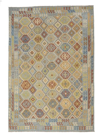 Large Kilim Afghan Old Style Rug 252X343 Wool