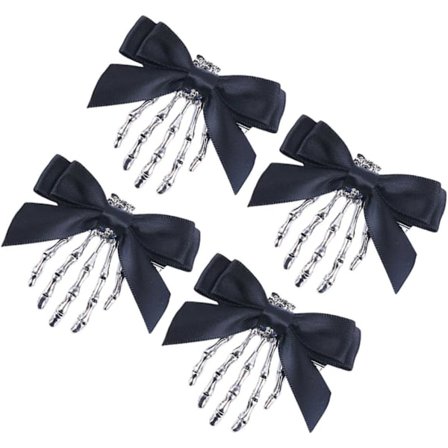 4 stk. Skelet Spøgelseshånd Hårklemme Hårklemmer Hårnåle Sløjfeklemmer Hårnål Dejlig Hovedbeklædning Halloween Festartikler