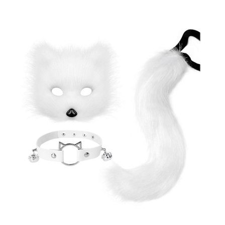 Therian Naamio ja Häntä Cosplay Naamio Festivaali Halloween Juhla Puku Syntymäpäivä-lingling}