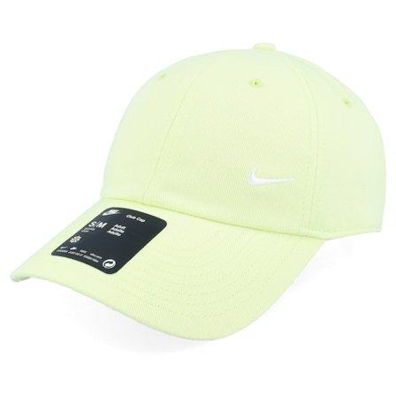 Nike - Grønn unconstructed Caps - Club Cap Sm Swoosh L Lt Liquid Lime/Sail Dad Cap @ Hatstore