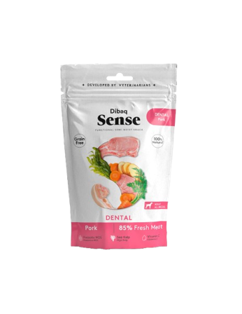DIBAQ - Sense Dog Snack Dental Pork 100 g - Hund - Hundegodbiter & tyggebein - Dental tyggebein & tanntyggebein - ZOO.no