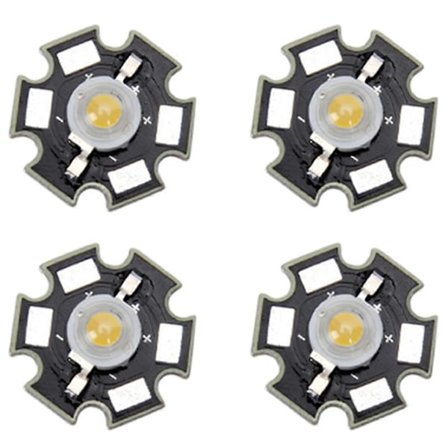 4 kpl 3W Tehokkaat Tähti LED-Valolamppua (Valkoinen)