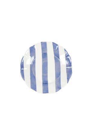 Pick A Poppy Stripe Assiett - 21 Cm Glas & porslin