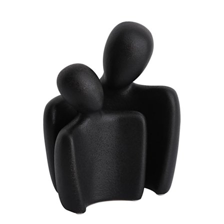 Kærlig Par Keramik Skulptur, Passioneret Kærlighedsstatue Romantiske Skulpturer Hjemmeindretning Moderne