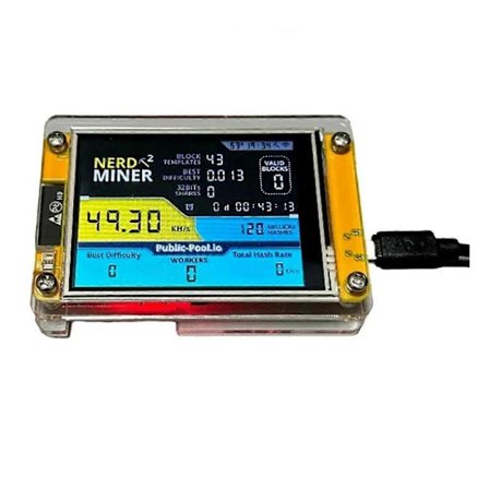 Ny Nerdminer V3 2.8-tums BTC Solo Lotteri Nerd Miner Krypto Solo Mining Maskin