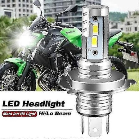 Motorcykel H4 H1s 9003 LED Forlygtepære - 4800lm 6000K Hvid Canbus til Kawasaki Z650/Vulcan S650