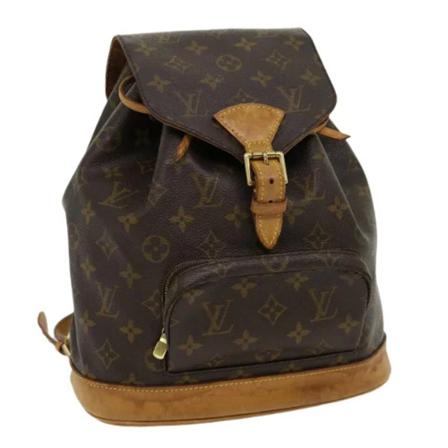 Louis Vuitton Vintage, Pre-owned Canvas Montsouris Bruin, Dames, Maat:ONE Size,leer