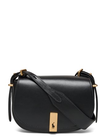 Polo Ralph Lauren Polo Id Calfskin Mini Saddle Bag - Black - ONE SIZE