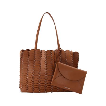 Paco Rabanne, Pacoio Tote Brązowy, Kobieta, Rozmiar: ONE Size
