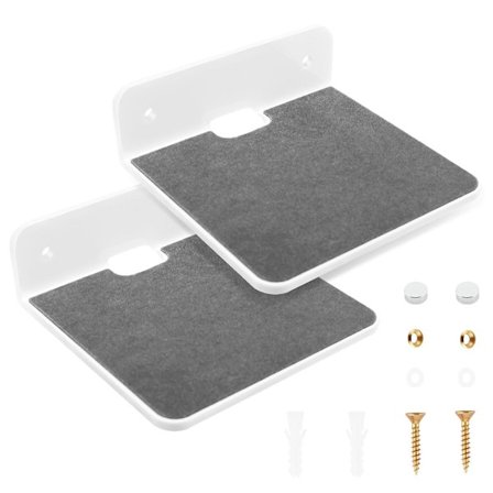 2 stk. væghylde højttalerstand, akryl vægmontering display hylde til Bluetooth højttaler, webcam, Cel