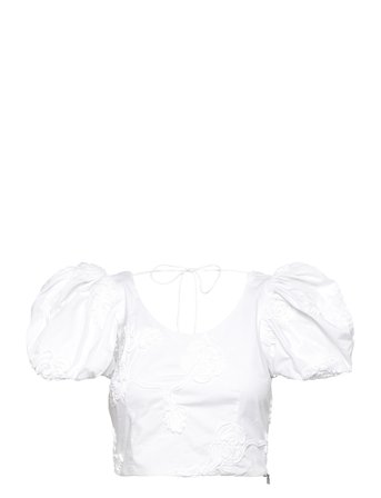 ROTATE Birger Christensen | Puff Sleeve Cotton Top | 40