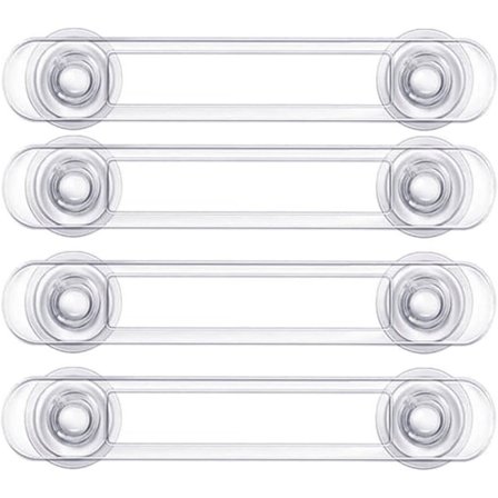 Babysikkerhedsskabslåse, 4-pak Børnesikre skabslåse Babysikring til toilet, skuffe, køleskab, ovne