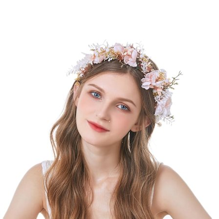 AVEKI Kvinnor Flickor Blomsterkrona Bröllop Eucalyptus Halo Bröllop Blommig Hårband Fotografering,GSG-030