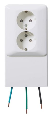 Elko EKO07566 Listapistorasia puhtaanvalkoinen, tyyppi F, Kytkimet & pistorasiat