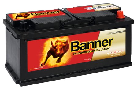 Banner Running Bull AGM 60501M Startbatteri 12V, 105 Ah, Elfördelning & strömförsörjning