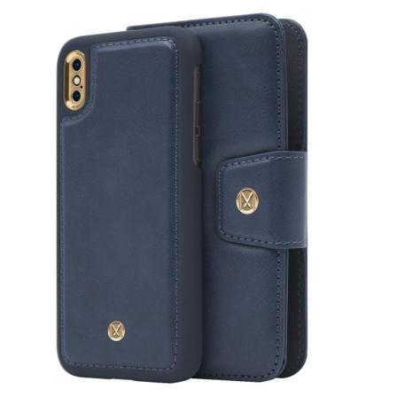 Iphone X/xs Marvêlle Magnetiskt Skal & Plånbok Blå Marinblå