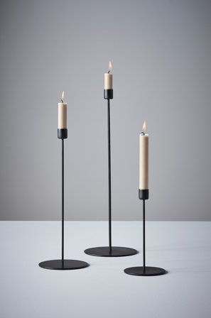 Jotex - Lysestake 3-pk Svart - ELSY - Kjøp Lysestaker hos Jotex