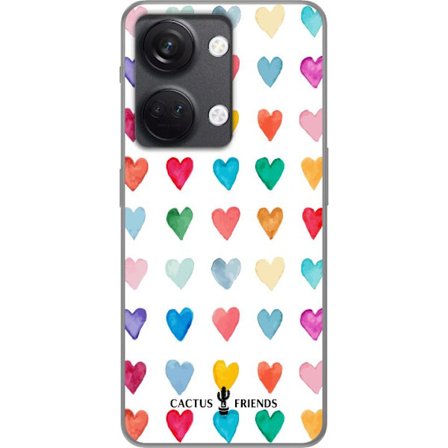 Kompatibel Mobilcover til OnePlus OnePlus Nord 3 Cactus and Friends - Watercolor Love Grid