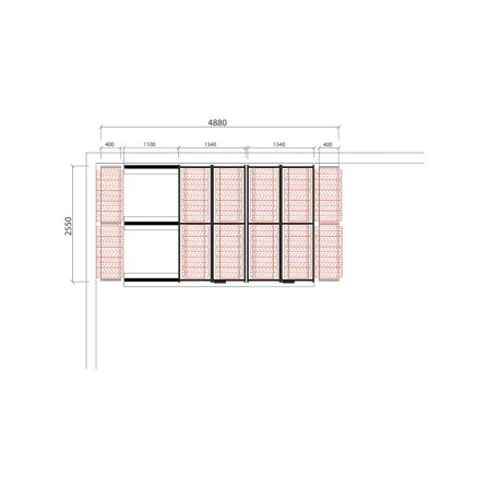 Reifenregal, 4880 x 2550 mm