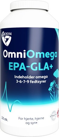 Biosym OmniOmega EPA-GLA+ 220 kaps, Helse & Madvarer, Kosttilskud, Fiskeolie & Omega 3