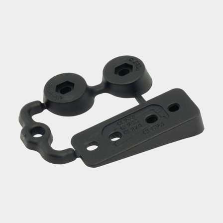 Tacco angolato con piastra posteriore per strozzascotte Seldén 823, 9 x 47 mm, 10°