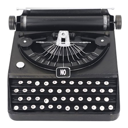 Antik skrivemaskine model sort retro vintage bærbar manuel rekvisit model dekoration pynt til hjemmet