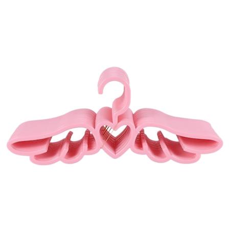 20 stk Ny design Fly Angel Plastklær Skjorte Henger, Søt Pen Rosa Elskende Hjerte Skjerf Under