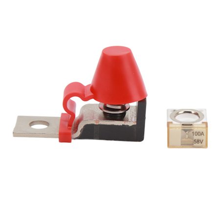 58V M8 Enkel Stud Terminal Säkringsblock Kit 100A för Flera Batterier Tändning Båt Lastbil Husbil Entreprenadfordon
